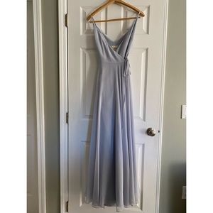 Jenny Yoo Tie Waist Bridesmaid Dress Whisper Blue